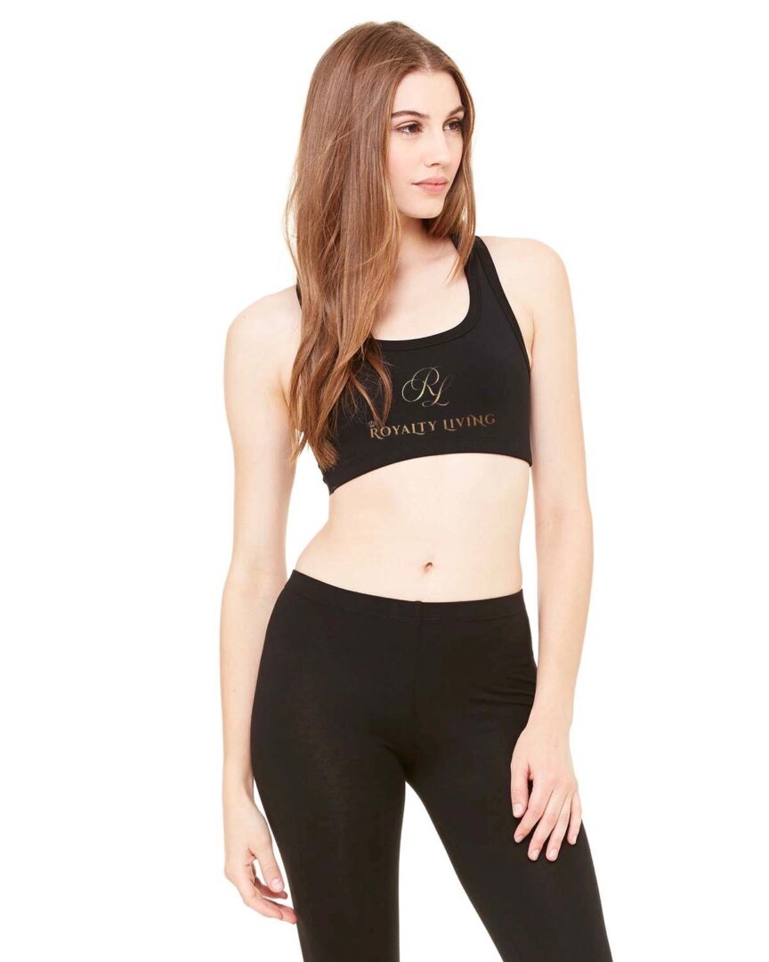 Royalty Living Black Sports Bra